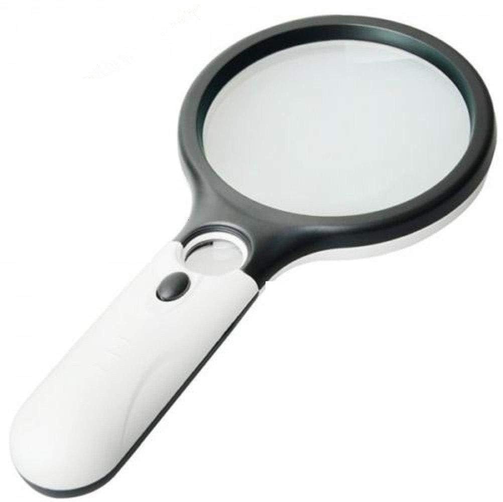 PIA INTERNATIONAL® New 3 LED 45X Handheld MAGNIFYING GLASS