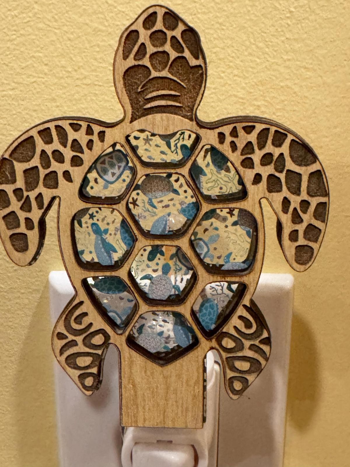 Wood Turtle nightlight for turtle lovers, laser cut