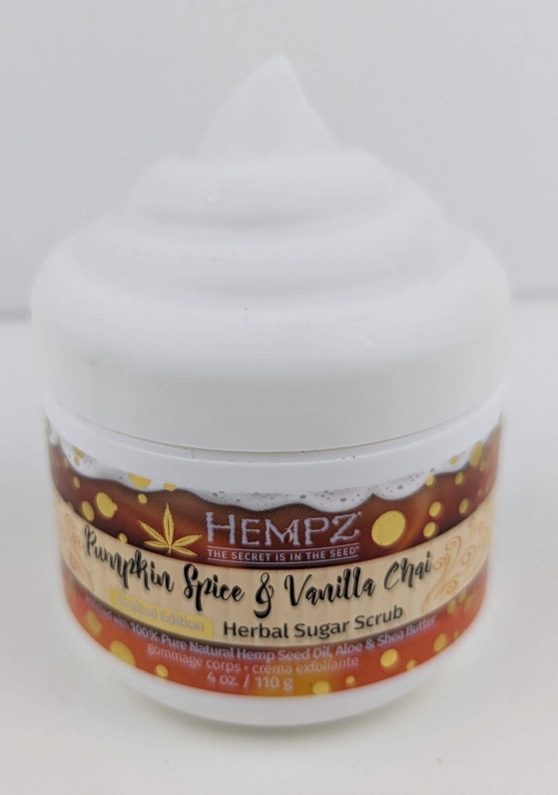 Hempz Pumpkin Spice & Vanilla Chai Herbal Sugar Scrub Fall 2023 Limited Edition