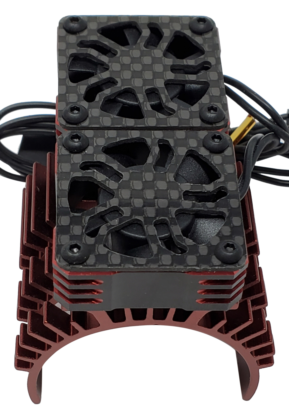 NEW NHX RC 1/8 Twin Alum HV Cooling Fans with Cover 28000 RPM Motor Heatsink