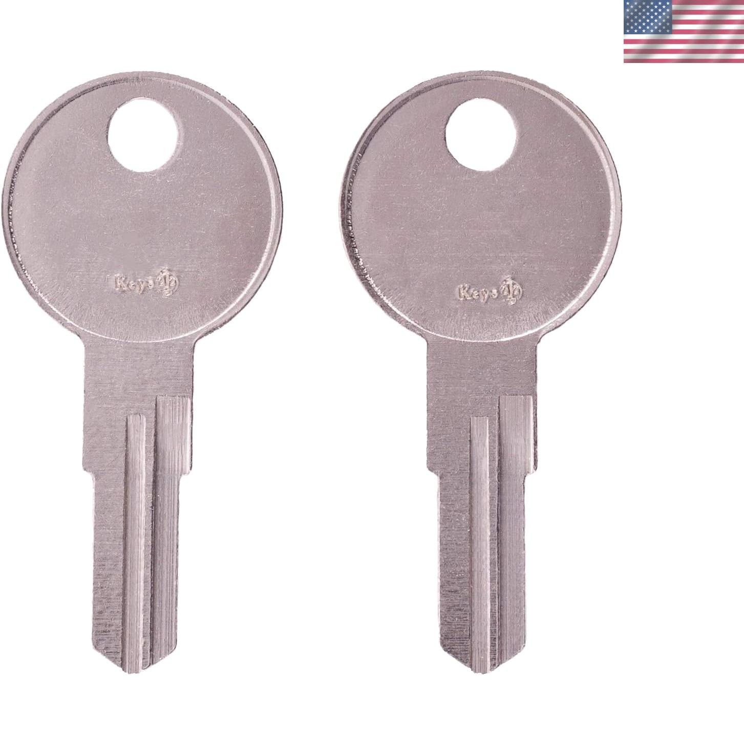 Brass A15 Replacement Keys - Pair of 2 for Husky Tool Box, Pre-Cut Quality