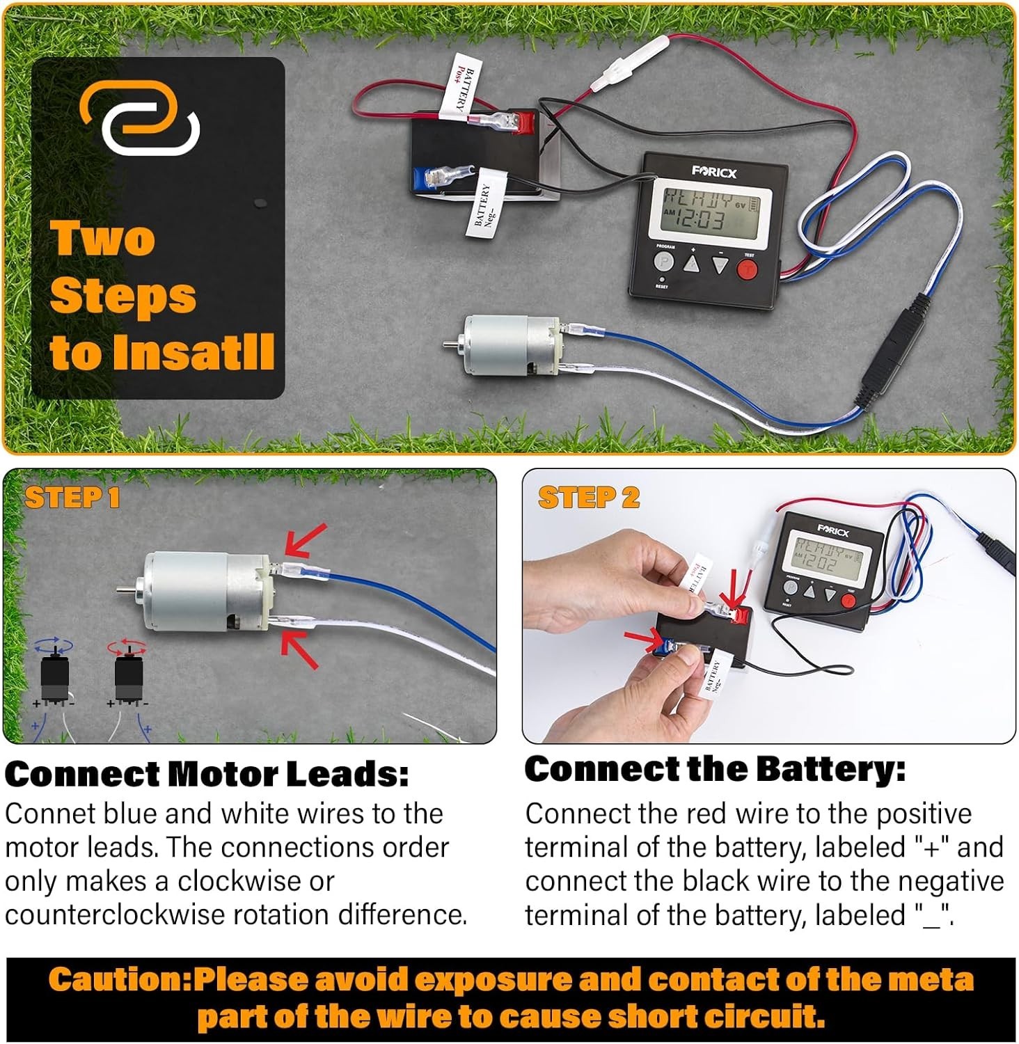 Digital Timer for Deer Feeder 6V/12V Programmable Feed Times Adjustable Rate