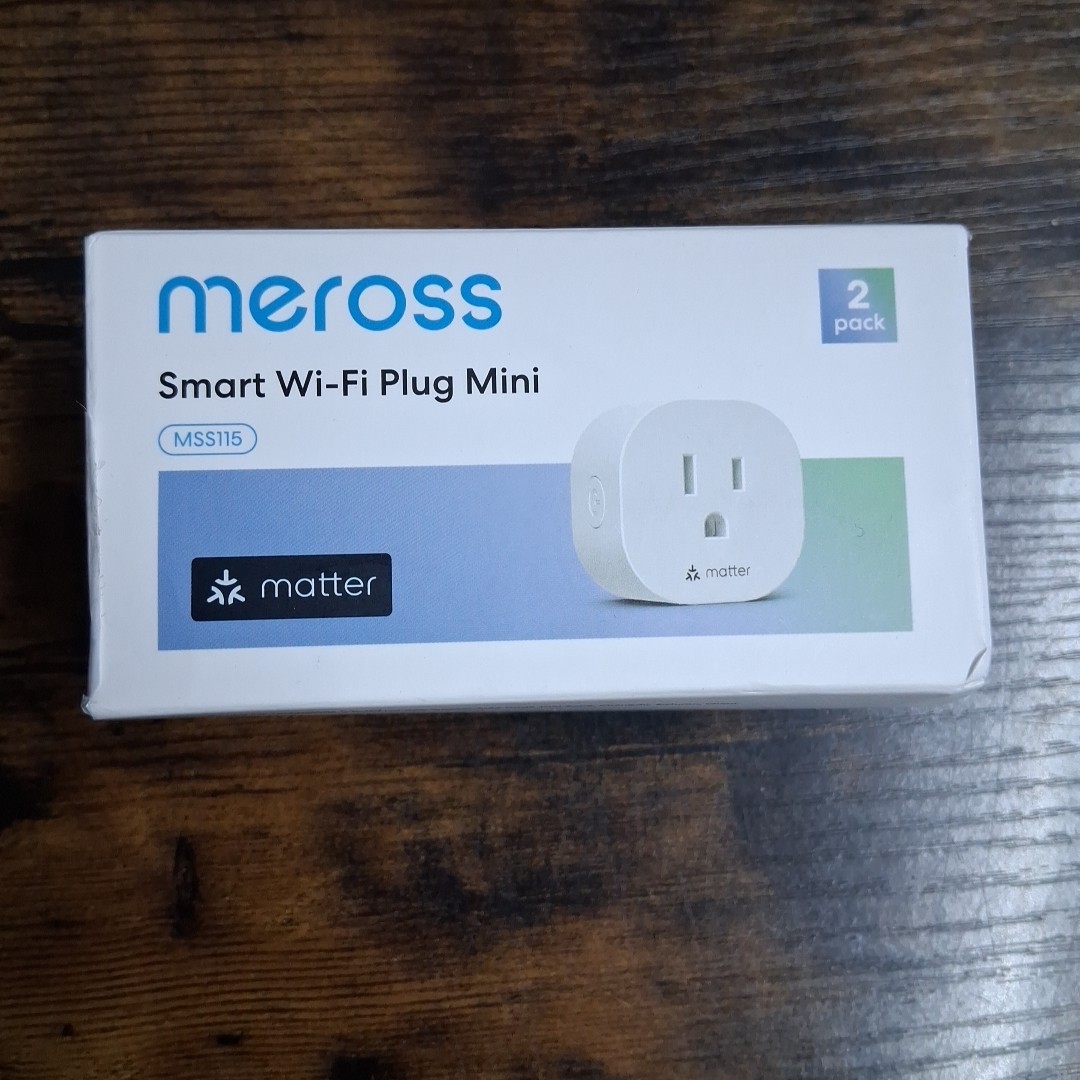 Meross Matter Smart Plug Mini Easy Setup, 100% Privacy, White, Pack of 2