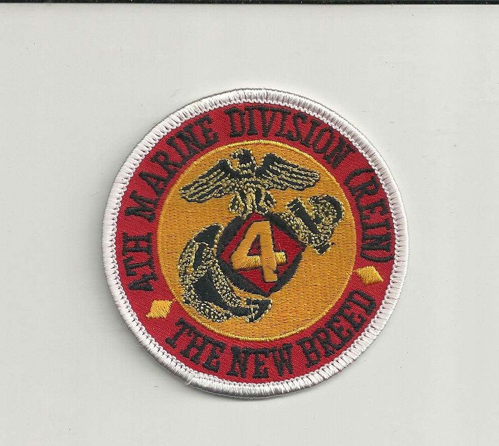 MARINE CORPS 4TH MARINE DIVISION A NEW  BREED EMBROIDERED  PATCH