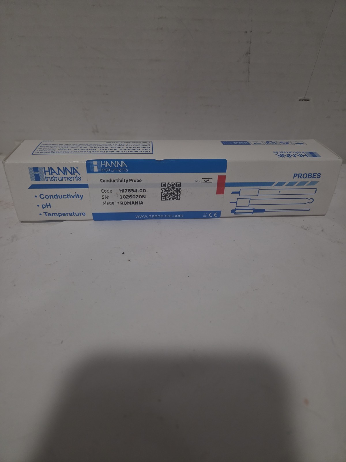 Hanna HI7634-00 EC TDS Conductivity Probe 2m Cable Low Range Controller