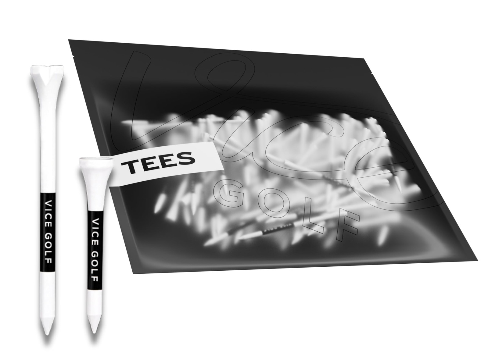 Vice Golf Tees | White | 60 Driver Tees & 15 Short Tees