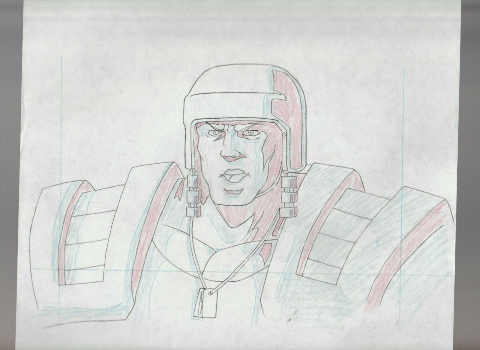 GI JOE Cartoon 10.5x9.5" Animation Production Drawing FN+ 6.5 SC380 S8-123