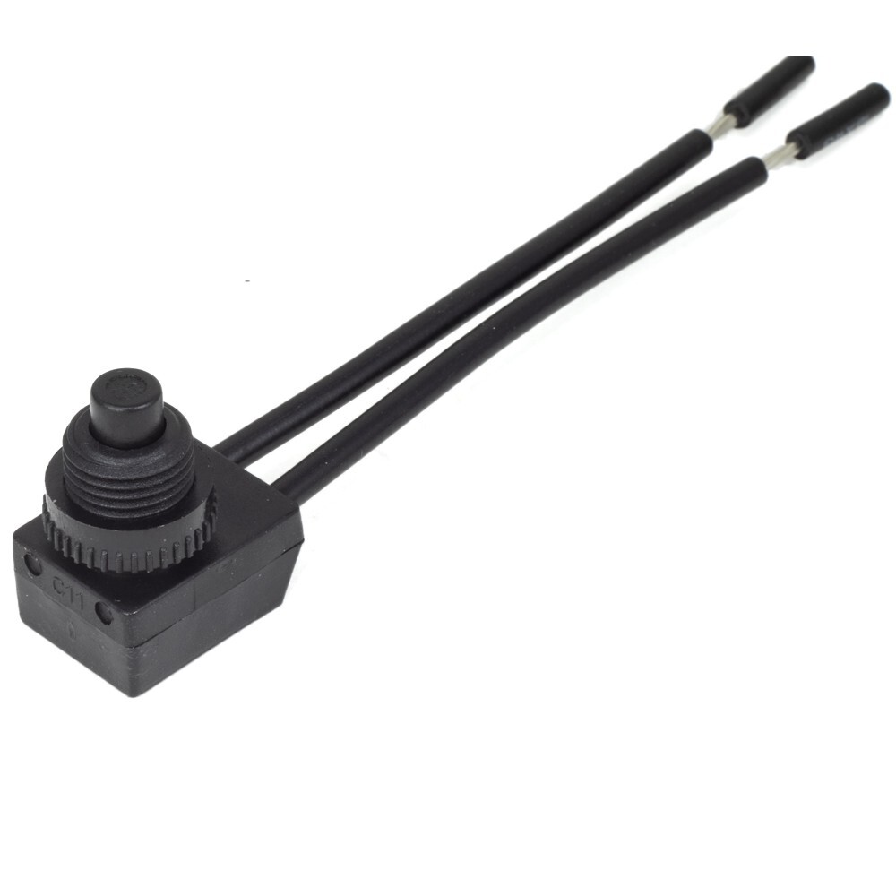 Zing Ear ZE-107S Inline Push Button Light Lamp Canopy Switch Single Pole On Off