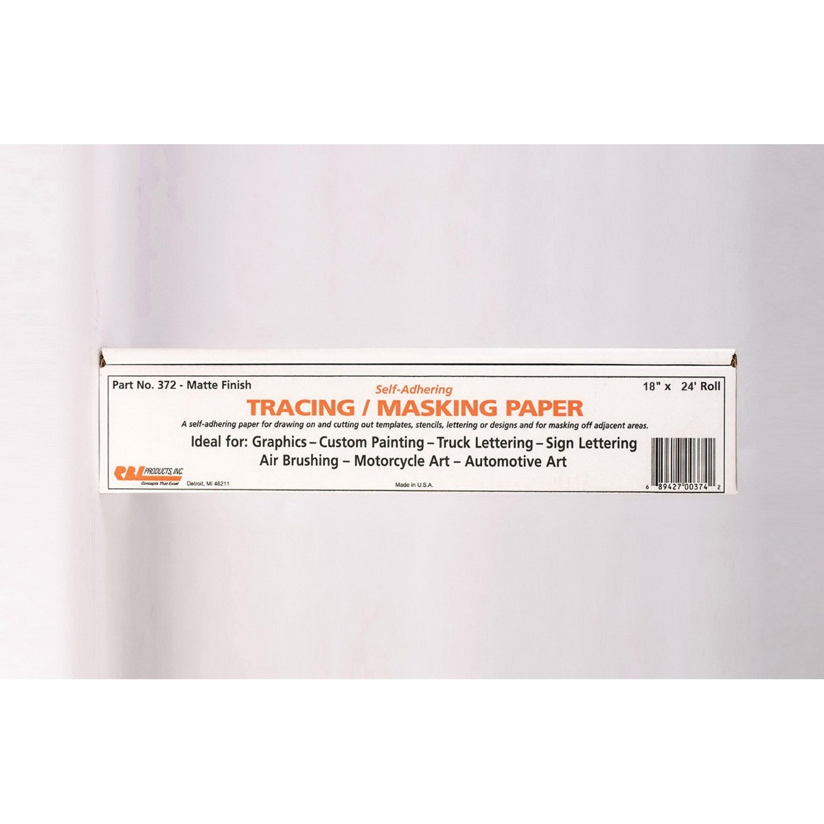 RBL 372 Self-Adhering Tracing & Masking Paper Roll (18 in. x 24 ft)