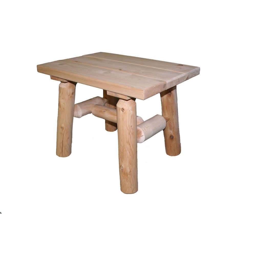 Cedar Log End Table