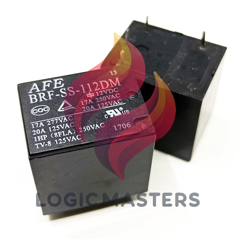 1PC AFE BRF-SS-112DM 12VDC Power Relay 17A 250VAC 4Pins