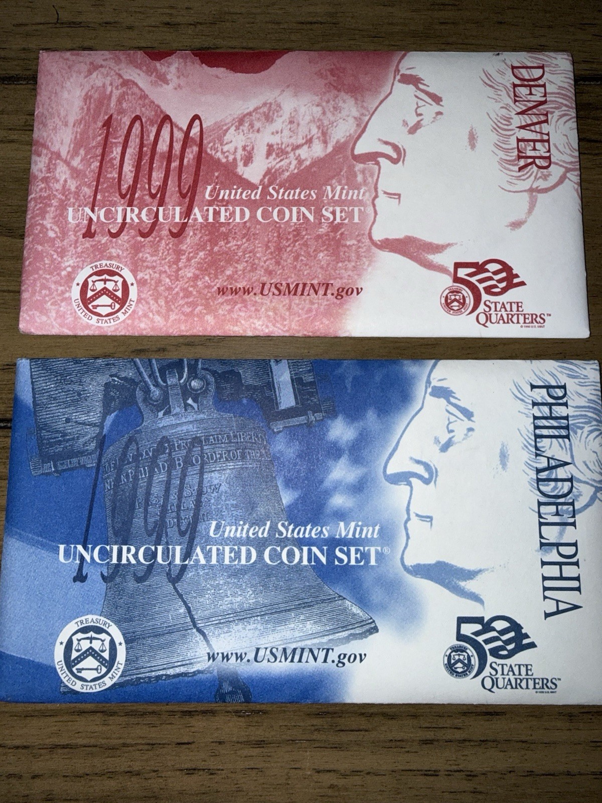 1999 P and D United States Mint Uncirculated 18 Coin Set