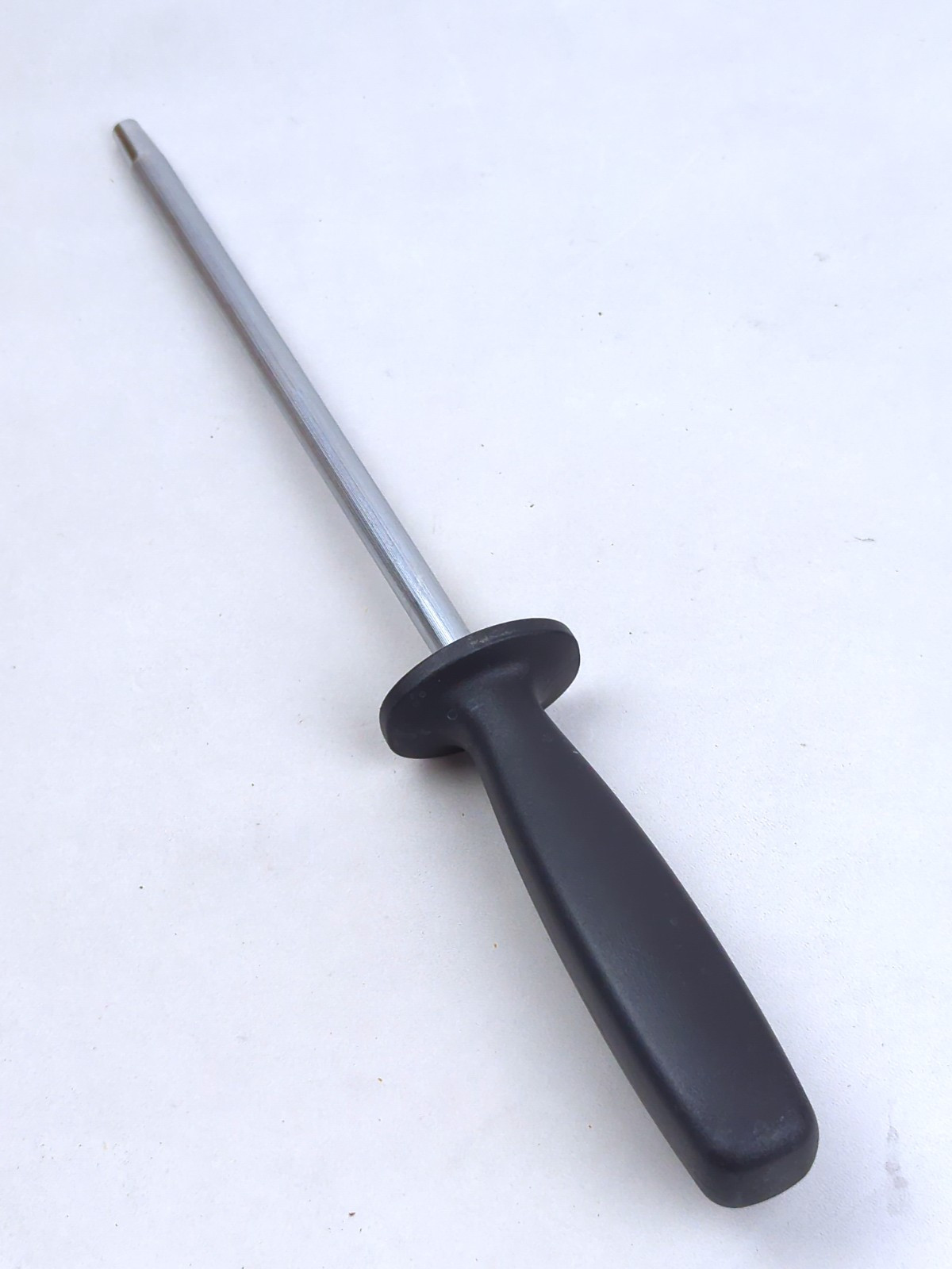 CHICAGO CUTLERY 8" Honing Rod / Sharpening Steel, Stainless Steel, Black Handle