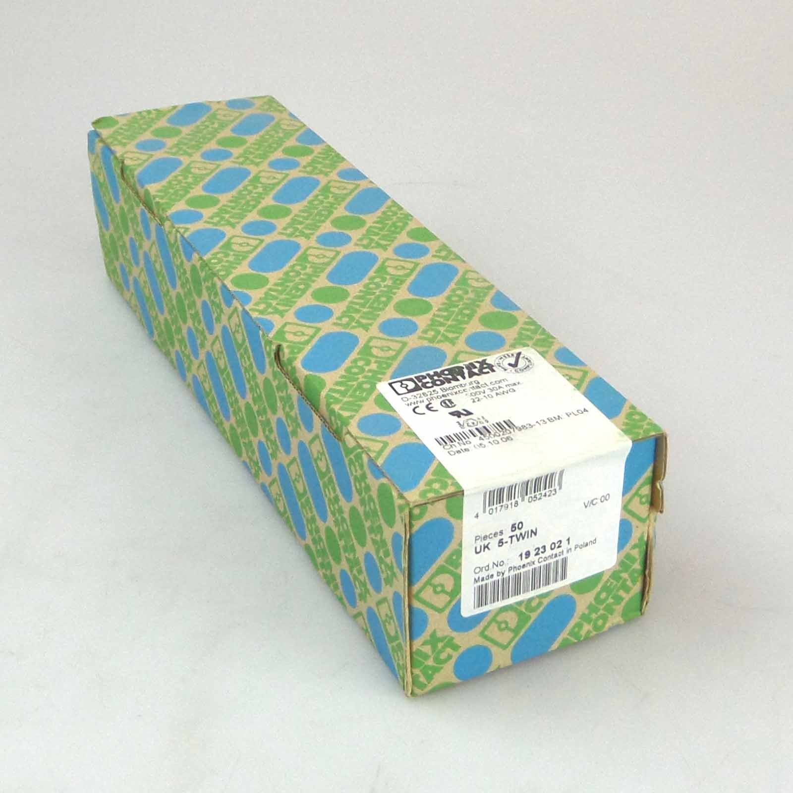 Phoenix Contact Feed Through Terminal UK 5-TWIN 1923021 (46pcs) original box