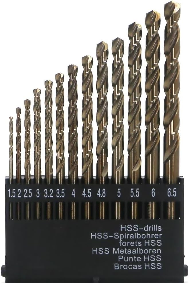 brocas para metal de cobalto set kit broca metales acero inox fierro forgado 13