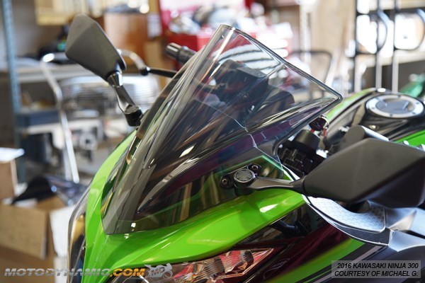 Motodynamic Race Series Windscreens Windshield Kawasaki Ninja 300 2013-17 SMOKE