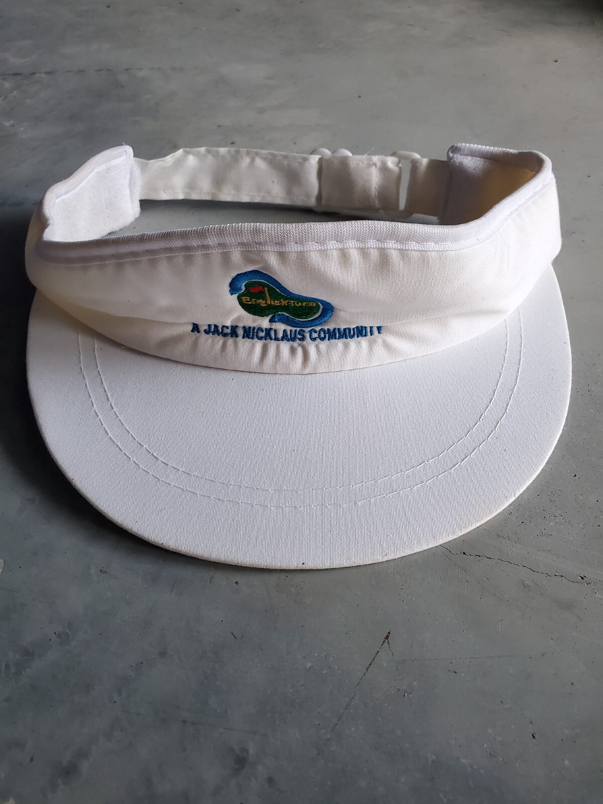Vintage 1980's Jack Nicklaus English Turn Golf Visor Hat Cap 916