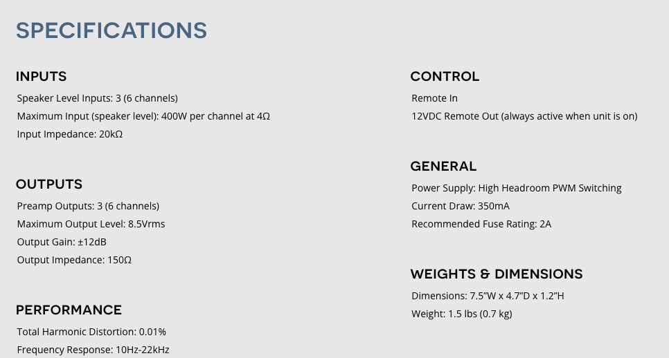 LC7i 6-Channel Line Output Converter with AccuBASS
