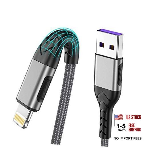 iPhone Charger, [MFi Certified] 3Pack 10FT USB A Cable for Long 10ft Silver