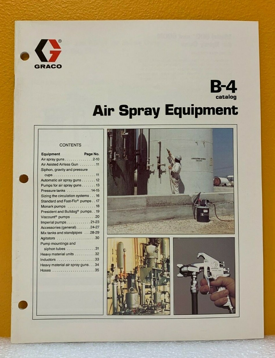 Graco 1983 Air Spray Equipment B-4 Catalog.