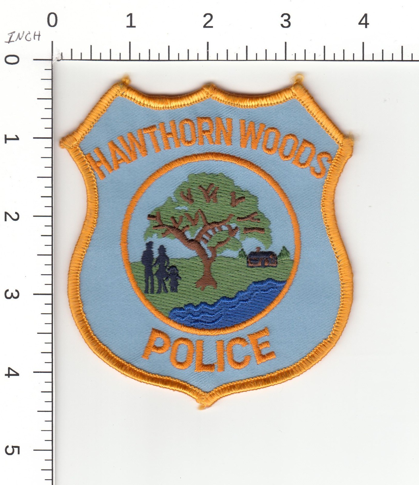 (( OLD )) HAWTHORN WOODS ILLINOIS COLLECTIBLE POLICE PATCH