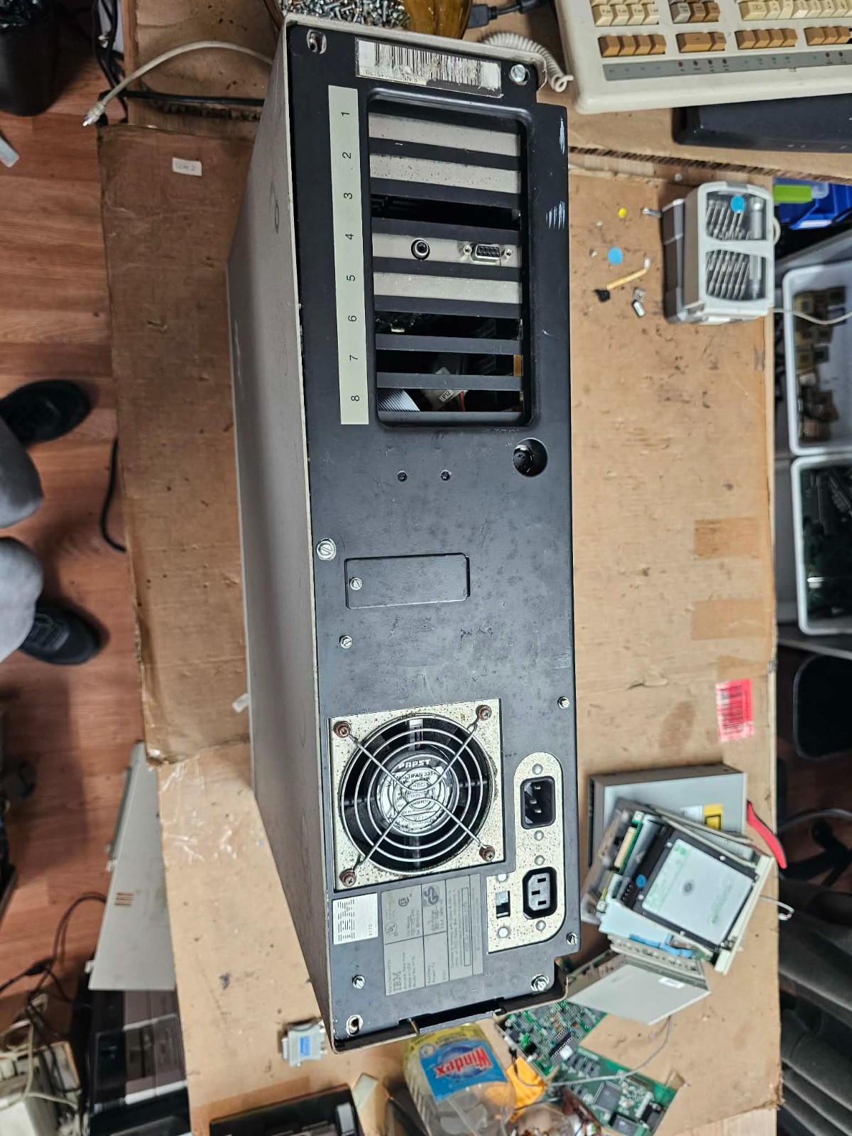 Retro Vintage IBM PC AT 5170 Desktop Computer Posts Upgraded 386 Intel Board