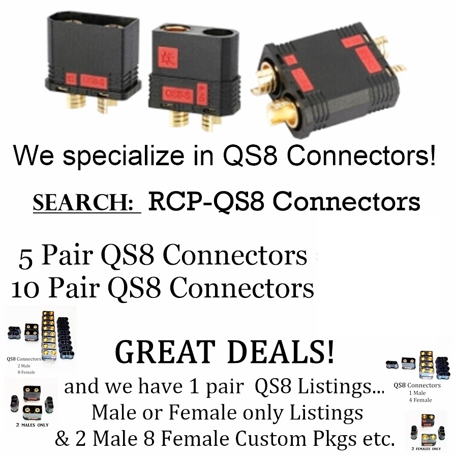 RCP-QS8 Series Plug (No Wire Version) Doubles Battery Voltage NO WIRE QS8
