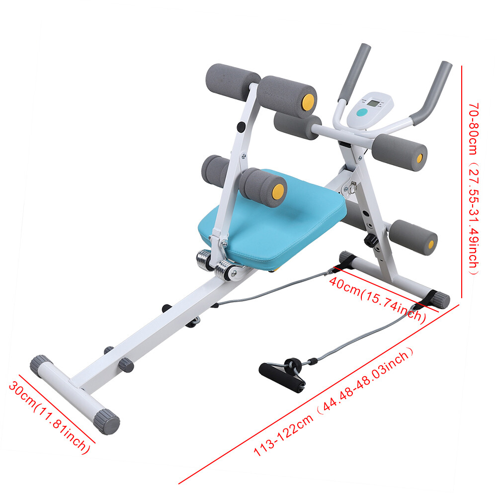 2-in-1 Adjustable Ab Trainer Machine - Foldable Sit-Up Bench, 330lbs Capacity