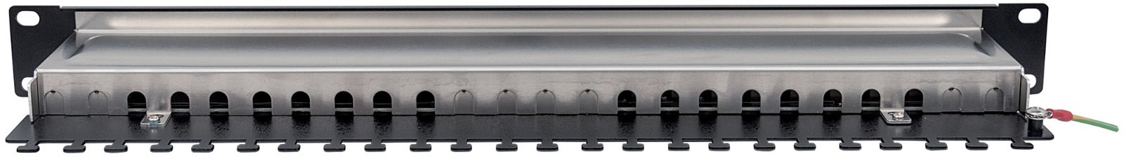 24-Port 1U Cat5e Unshielded Patch Panel, Top Entry Punch Down, Locking Function