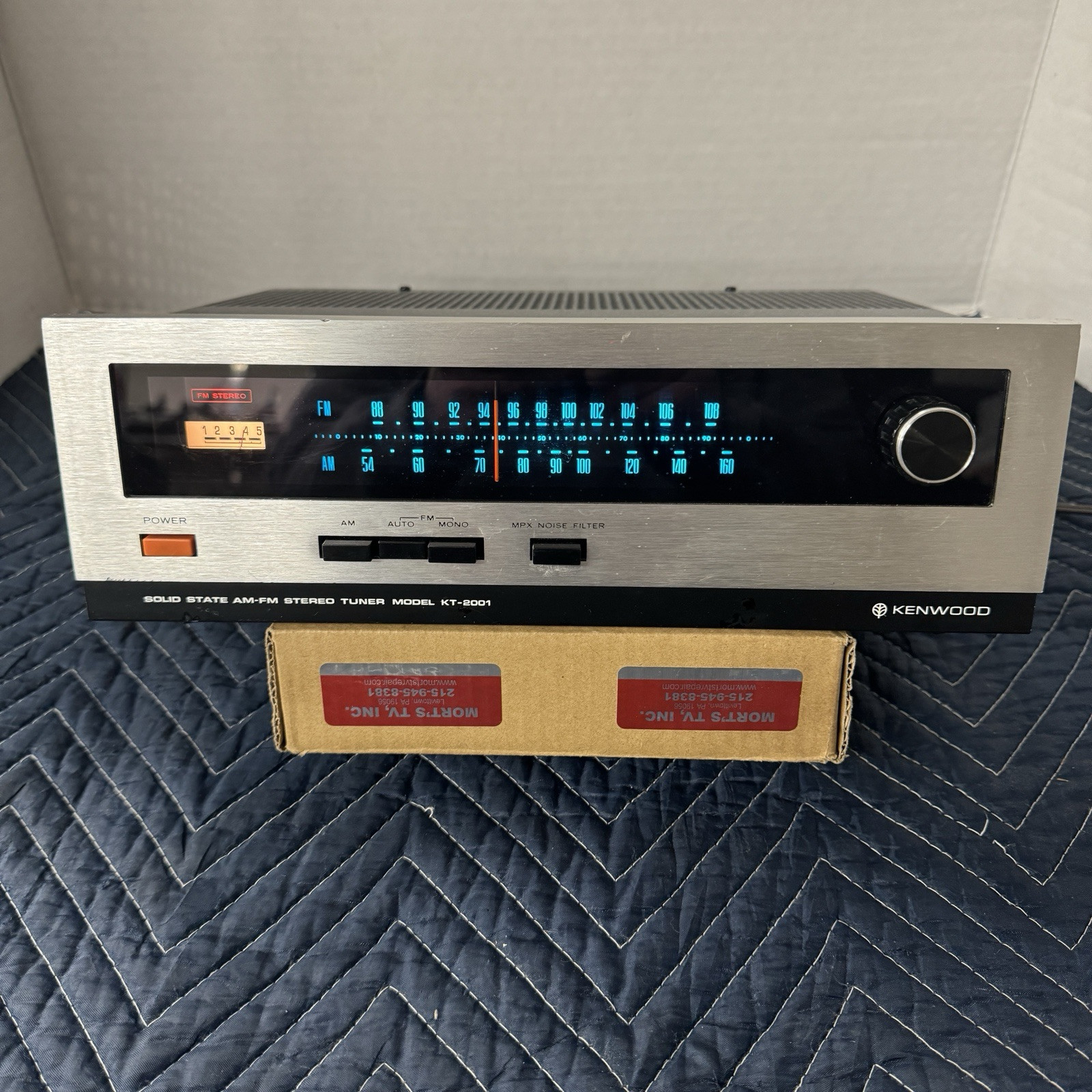 KENWOOD KT-2001 VINTAGE ANALOG AM/FM STEREO TUNER - SERVICED - CLEANED - TESTED