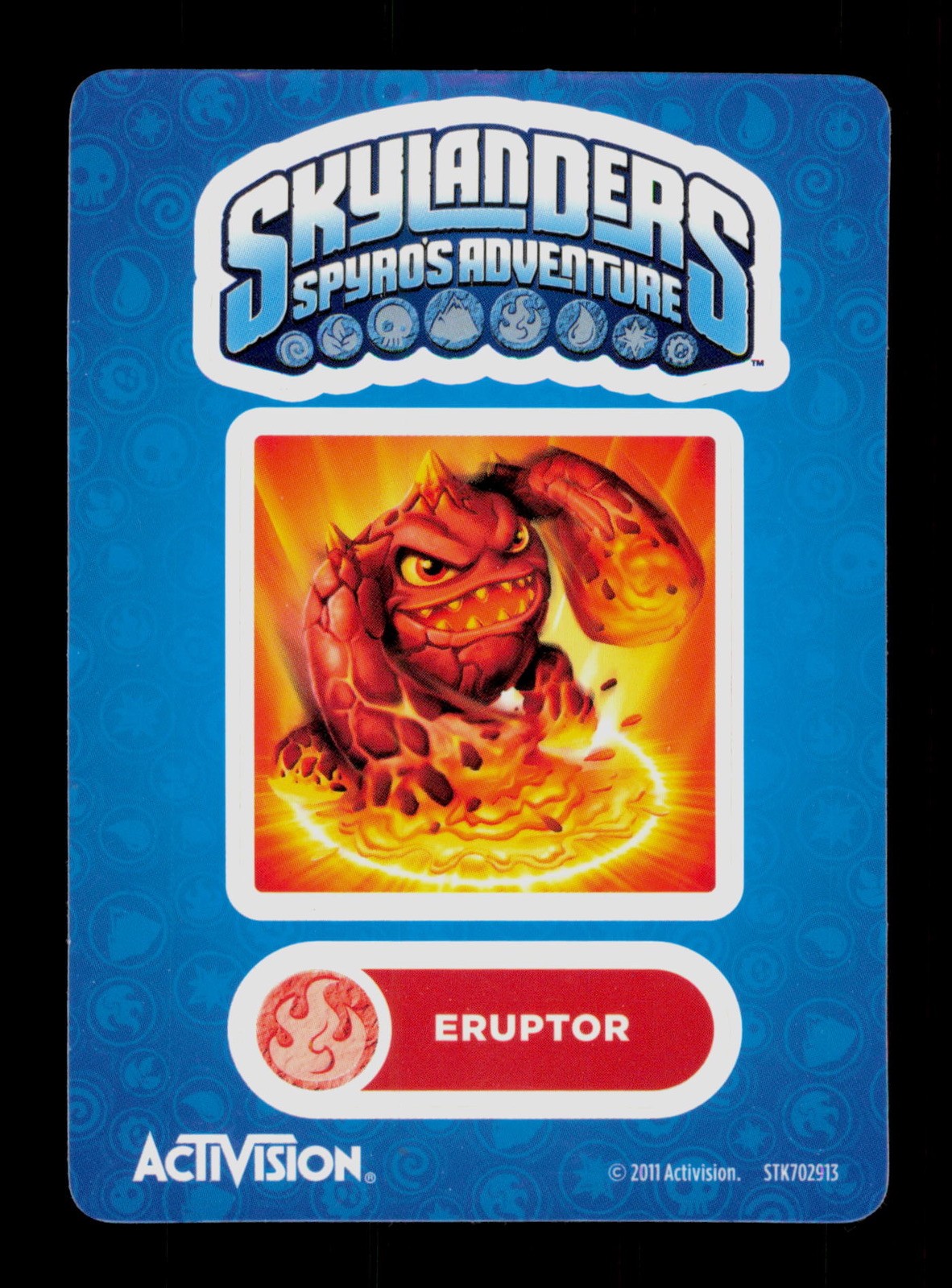 Eruptor Skylanders Spyros Adventure 2011 Activision Sticker