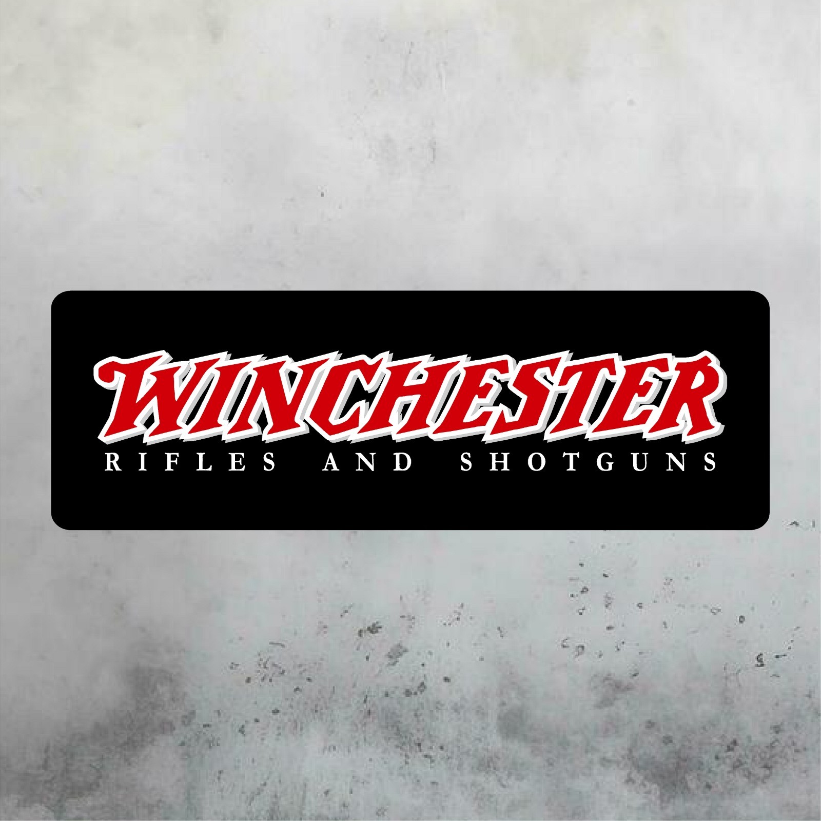 WINCHESTER 12in x 36in Aluminum Sign - Mancave Gun Room Wall Art