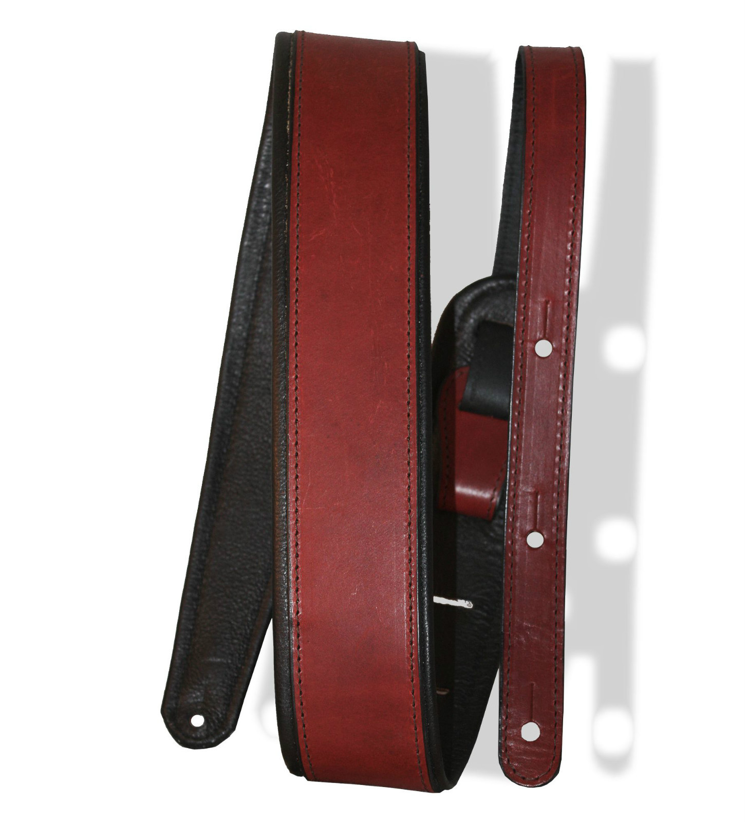 Guitar Strap 2 1/2 inch Latigo Padded US Made Leather 100208LL
