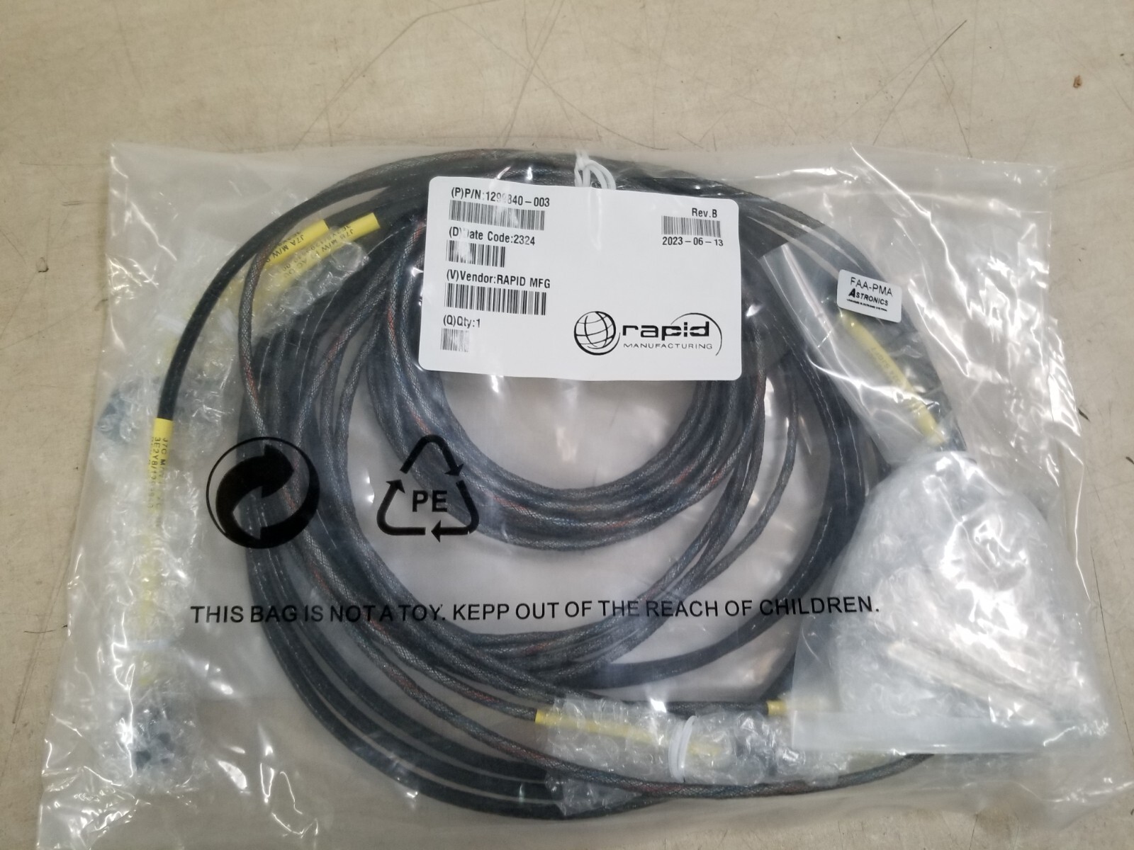 Rapid Manufacturing Wiring Harness Cord 1299840-003