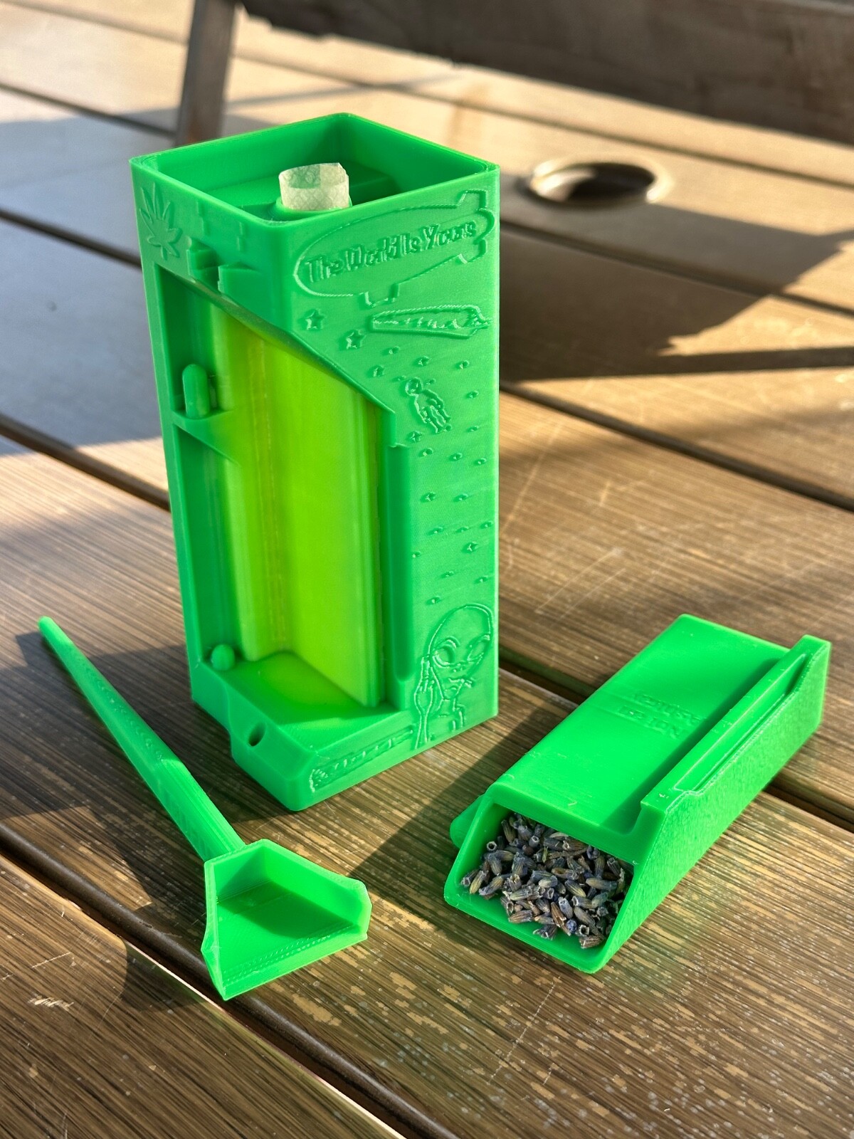 Cone Packer For King Cones-ConePacking Station-PreRoll Filler With Scoop- Green