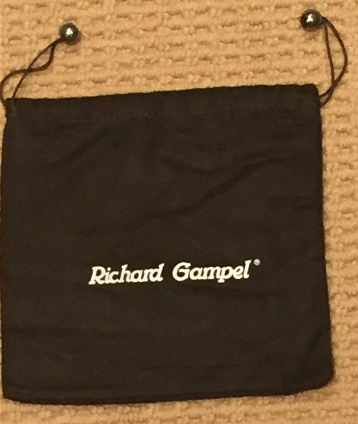 RICHARD GAMPEL Drawstring Logo Dust Bag - 8" x 7 1/2"