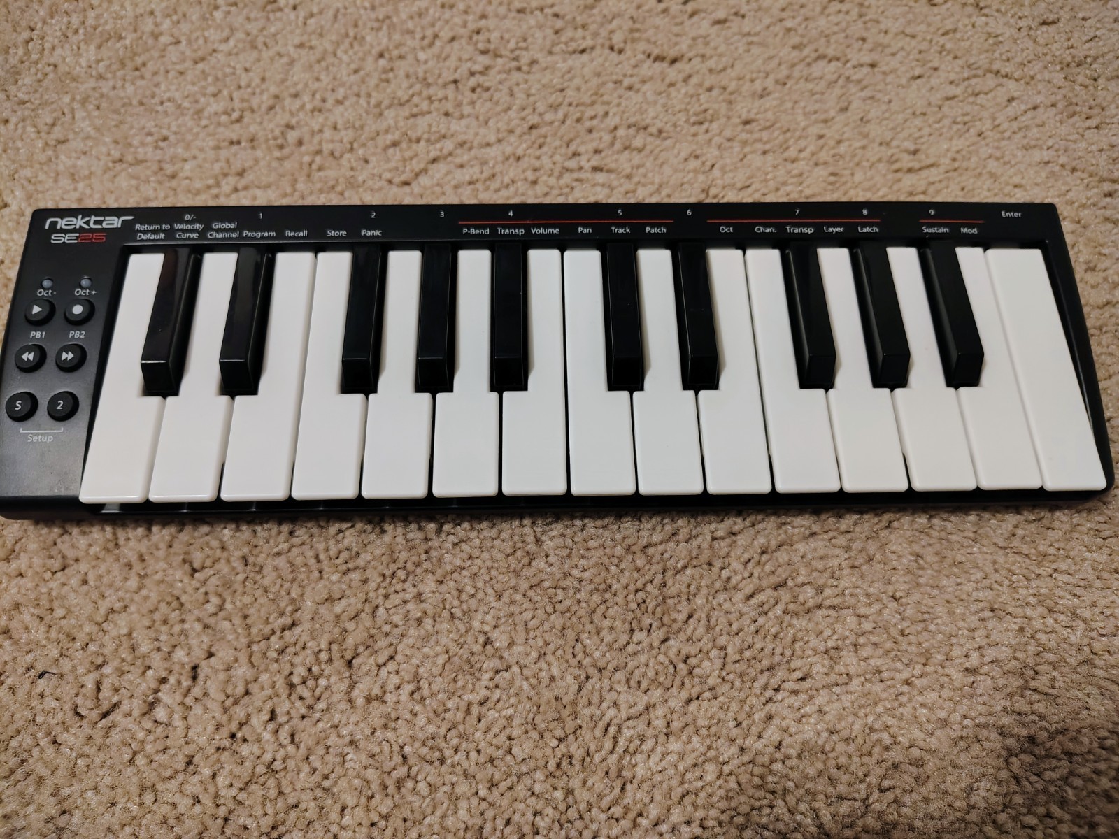 Nektar SE25 MIDI Keyboard Controller USB Wired 25 Mini Keys Portable Black