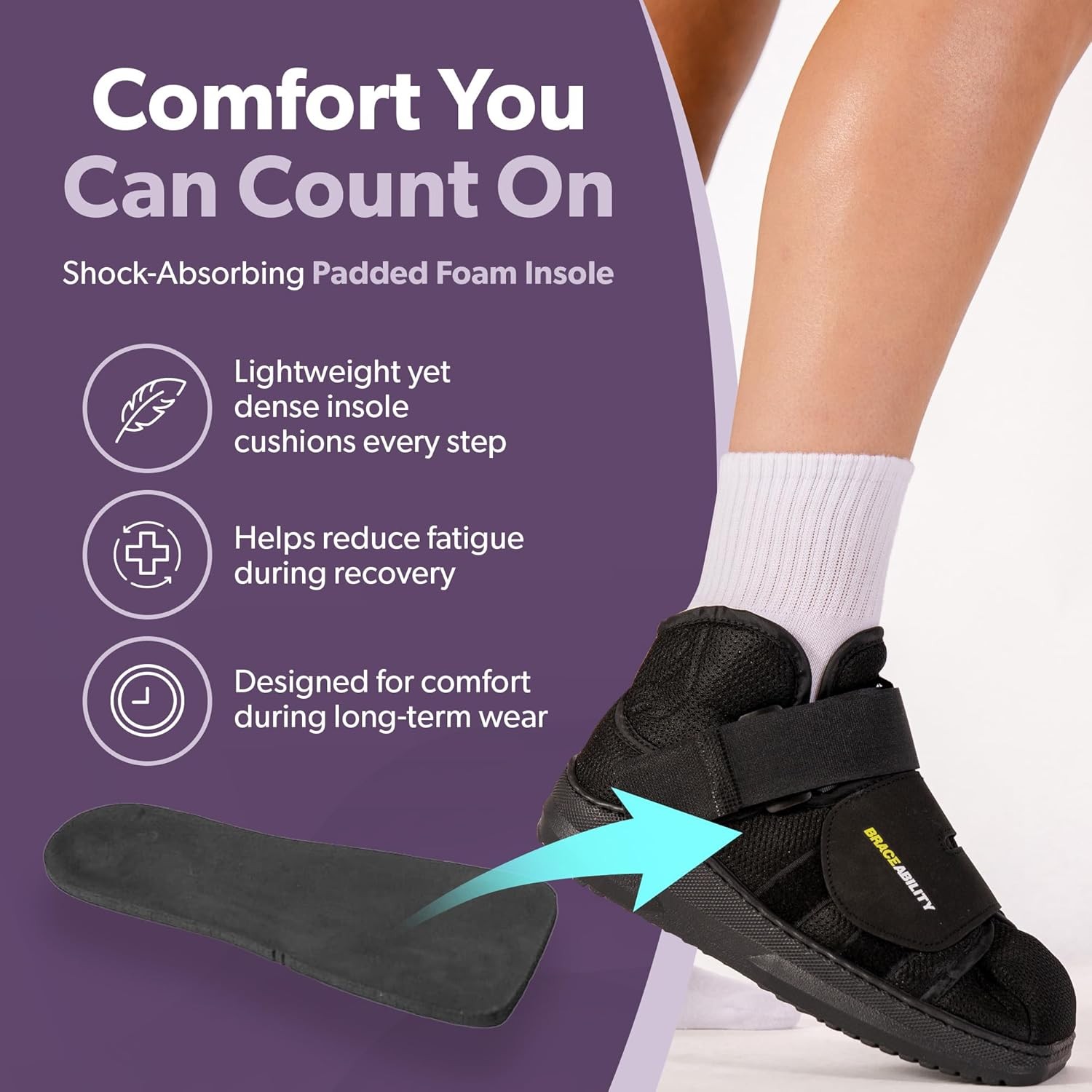 Closed Toe Medical Walking Shoe Fracture Boot Post Op Foot Brace M
