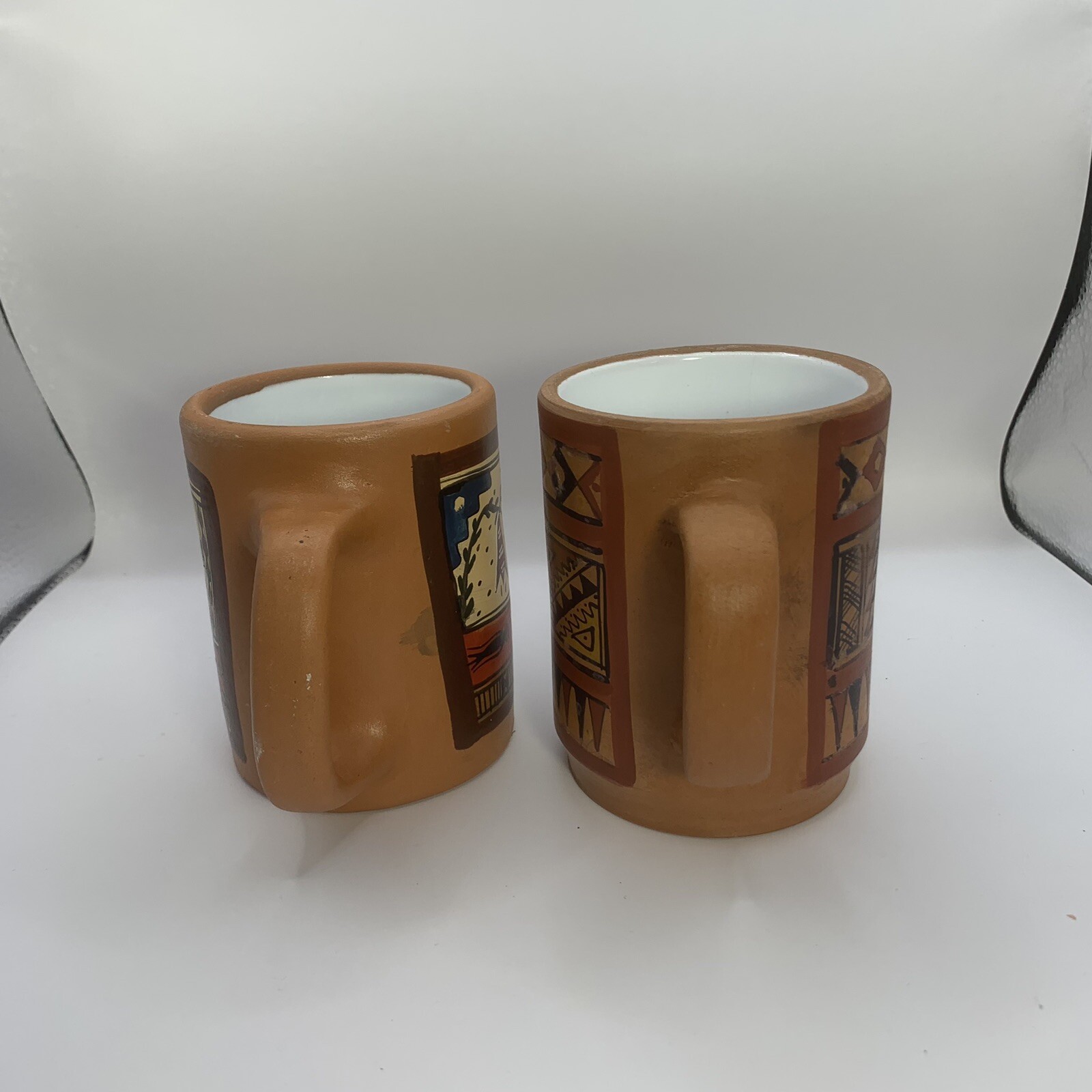 Pair Of Peruvian Terracotta Mugs