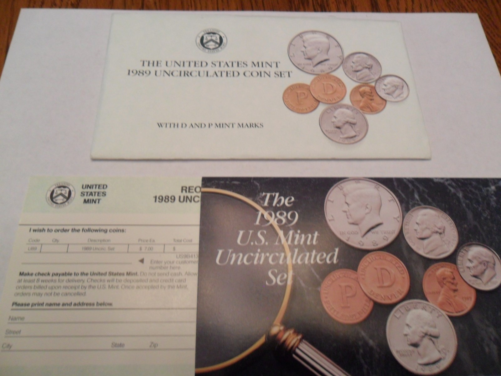 1989 Mint Set Envelope ONLY *NO COINS*  **FREE SHIPPING**