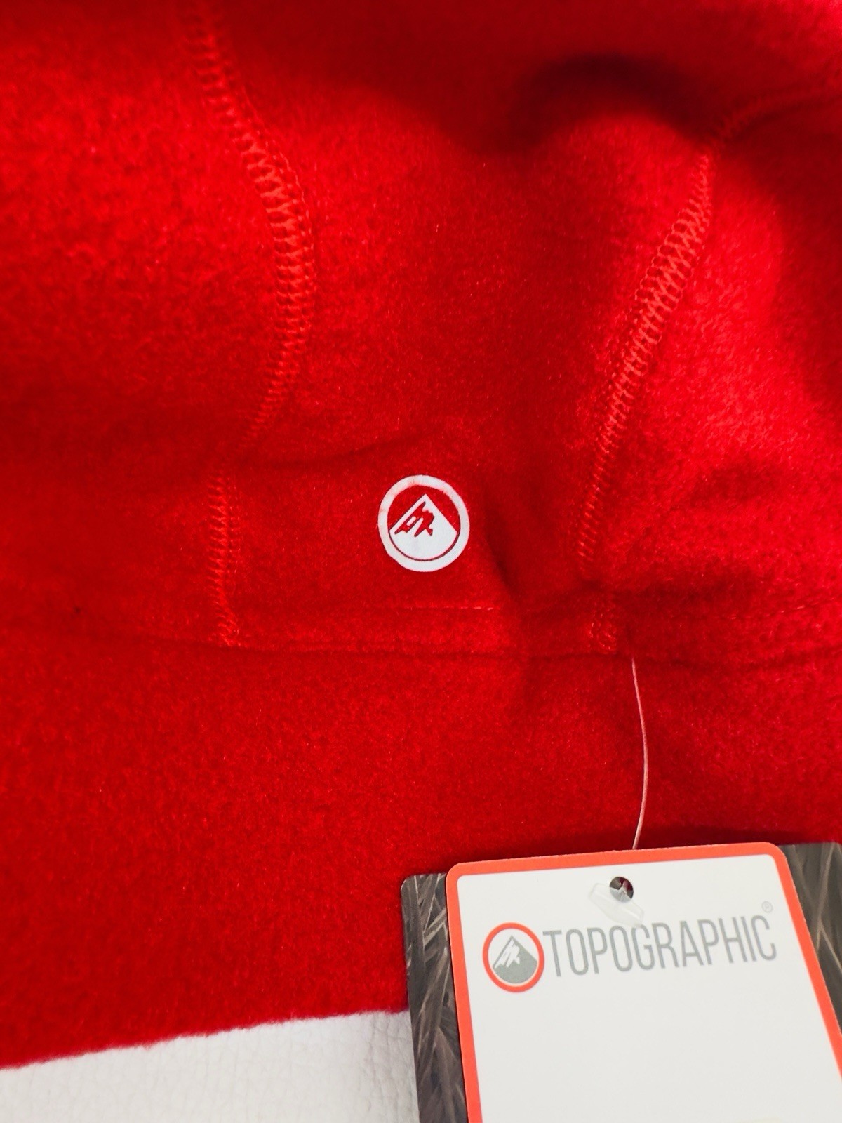Military Polartec Warm Microfleece Cap Beanie Topographic Red One Size New