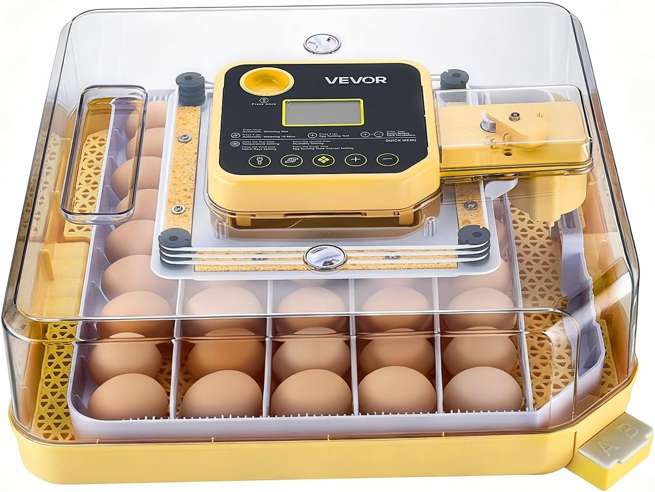 Efficient 48 Egg Poultry Incubator with 360° Clear Window & Stable Design