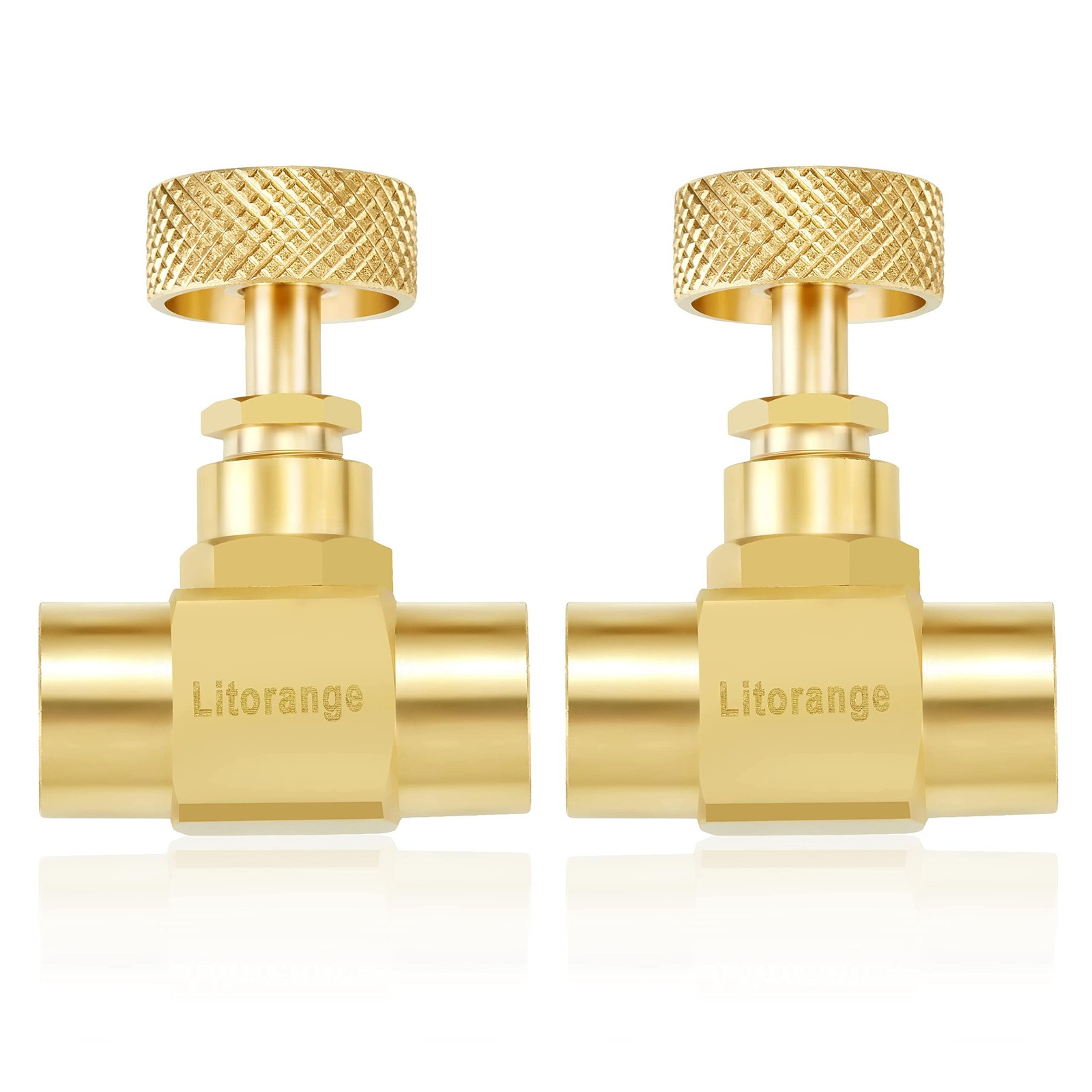 2 Pack Heavy Duty Brass Replacement Control Needle Valve 1/4" Female NPT X 1/4"