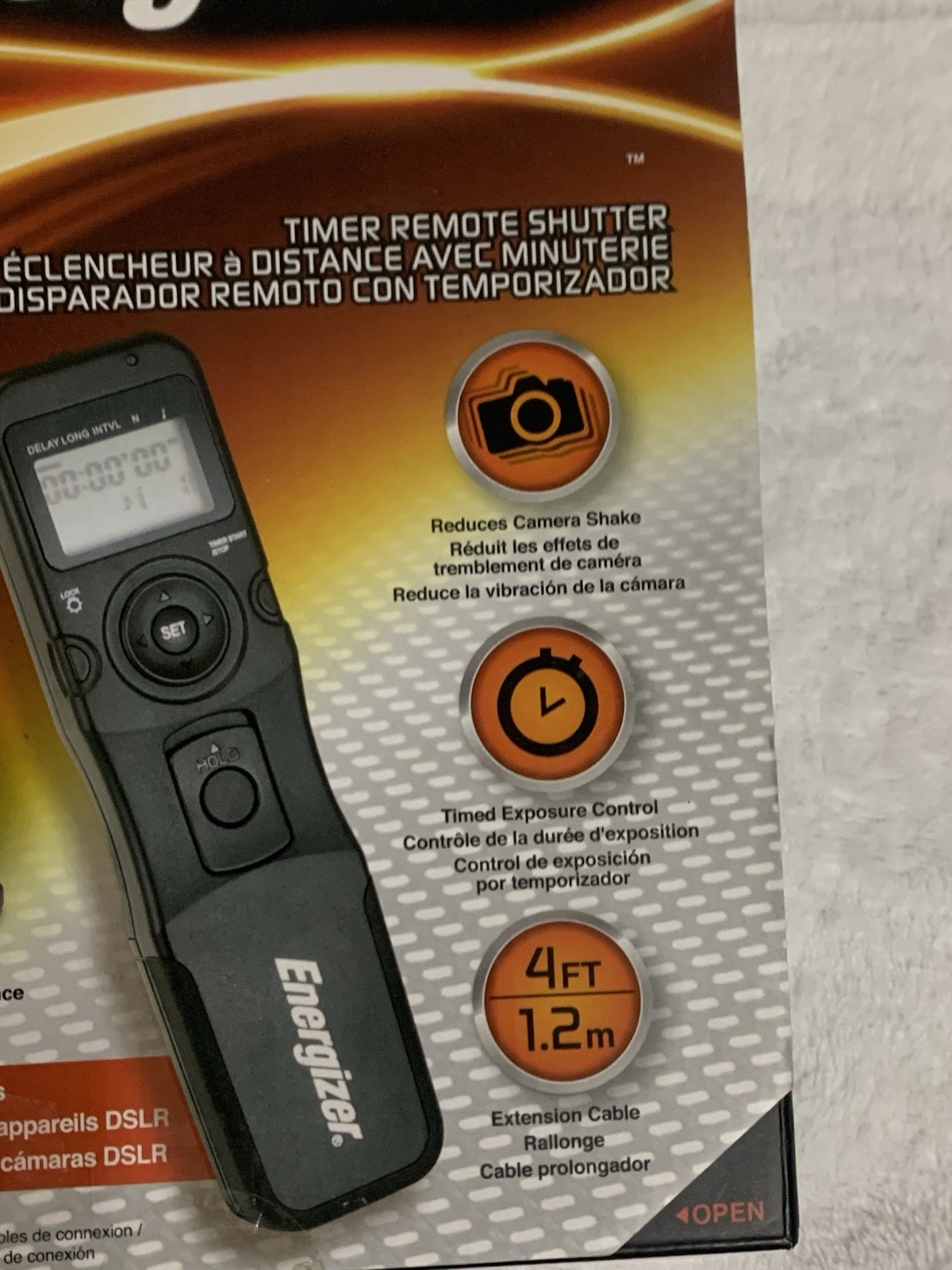 Energizer, Timer Remote Shutter, Works With Most DSLR Cameras, New