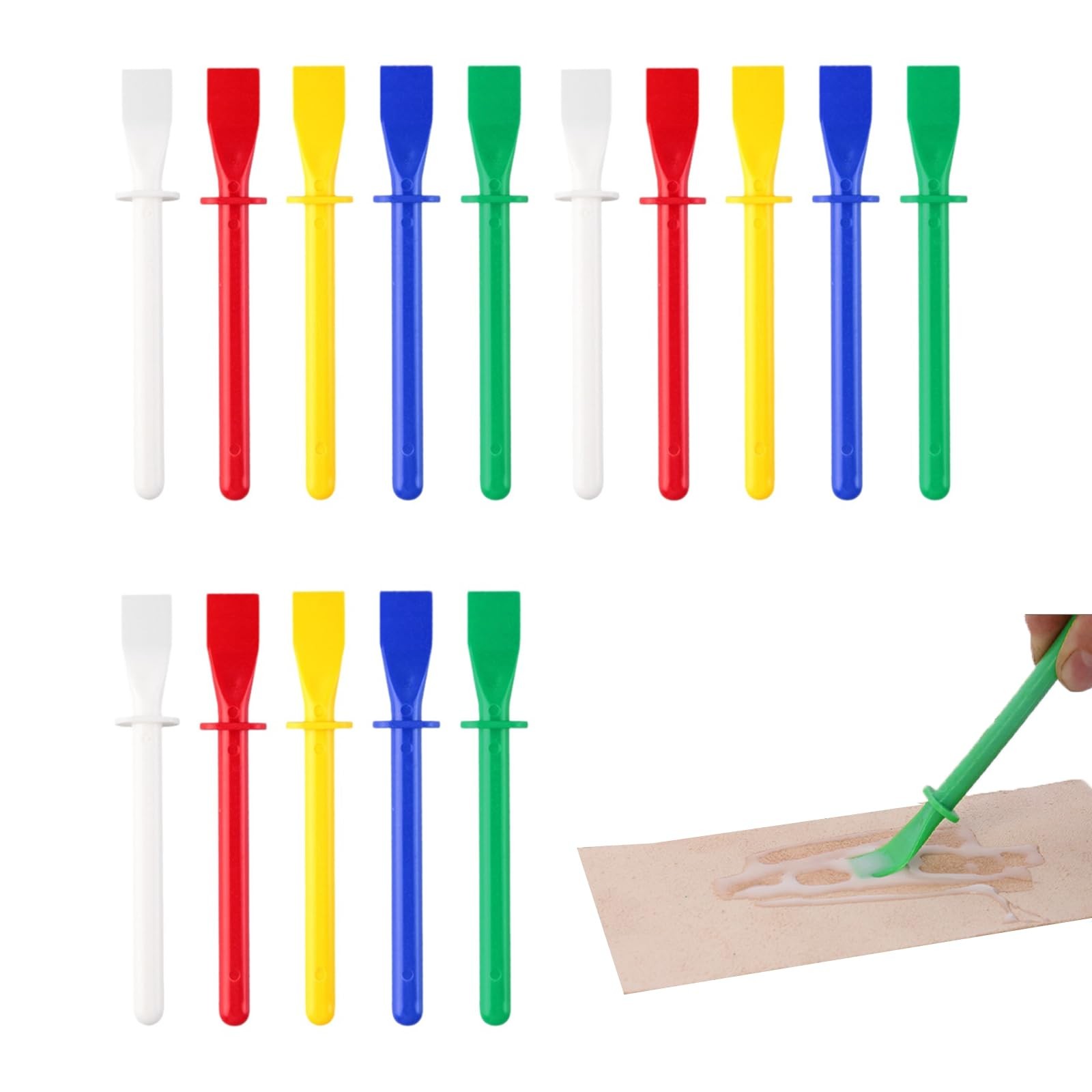 NIIIYTYB 15PCS Silicone Glue Brush and Plastic Spreader Tool Set Applicators ...