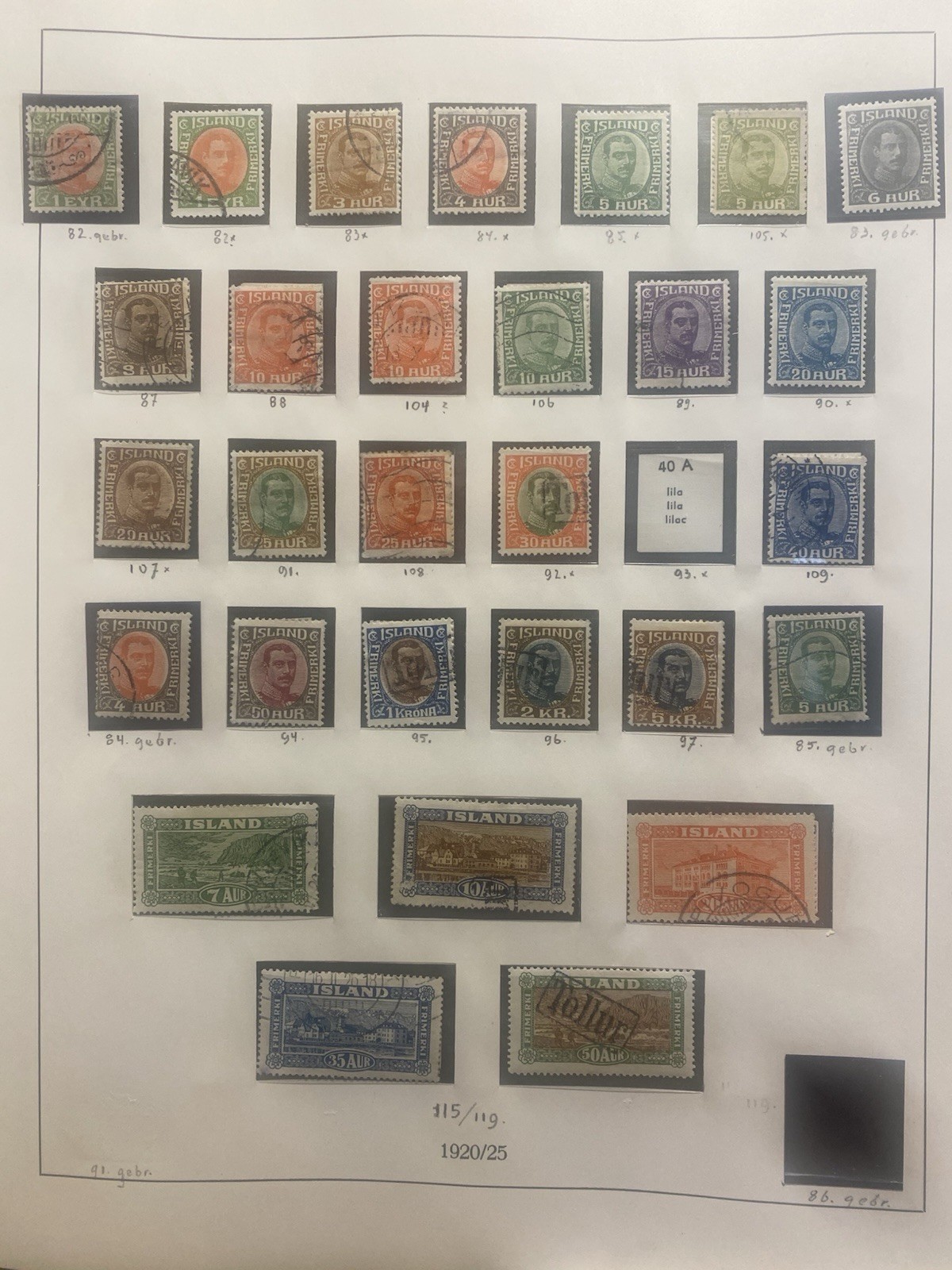 Iceland 1870-1965 Hingeless Stamp Collection Lindner Album(Pics On Description)