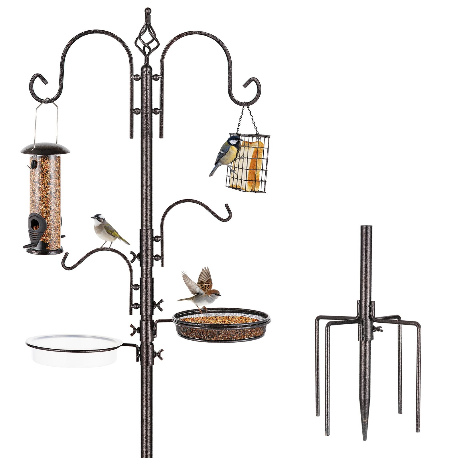 ERYTLLY Bird Feeding Station Kit Feeder Pole Wild 91 Inch, 1 Pack