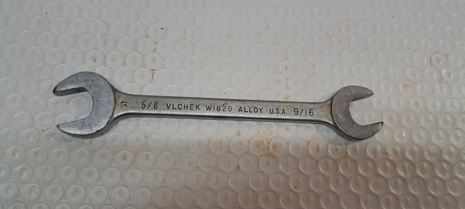 Vintage CO-OP by Vlchek W1820 Comb. Open End Wrench 9/16" x 5/8" Made In USA!