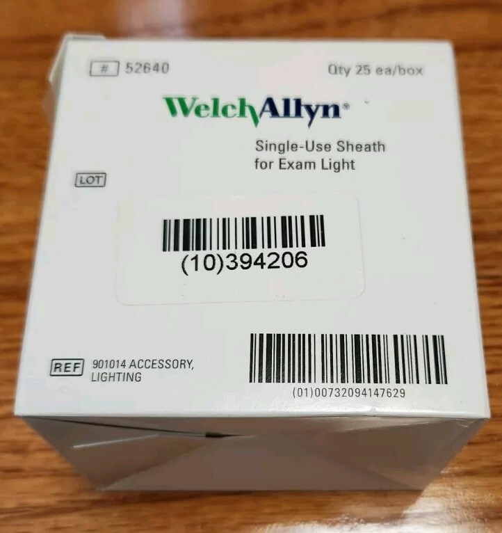 Welch Allyn 25 count Disposable Sheaths For Exam Lite Ref #52640