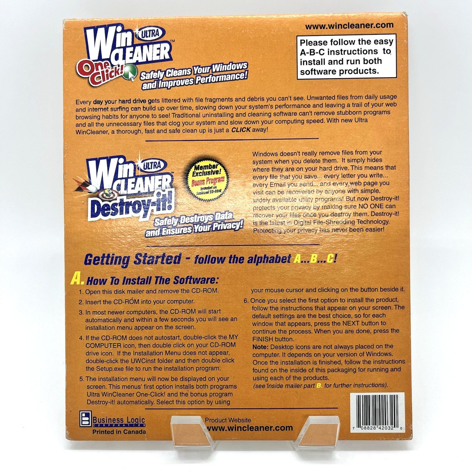 Ultra WinCleaner One-Click Ver 8.x PC Utility Software CD Windows XP 98 95 +